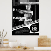 Krachtige foto van personal trainer poster (Keuken)