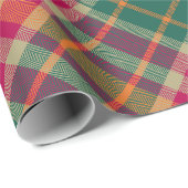 Krachtige Fuchsia Smaragdgroene Moderne Diagonale  Cadeaupapier (Rol Hoek)