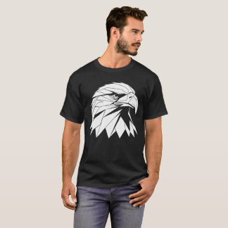 Krachtige Geometrische Adelaar Profiel Kunst T-shirt