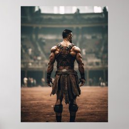Krachtige Gladiator in de Oude Arena - Inspirin Poster