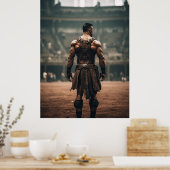 Krachtige Gladiator in de Oude Arena - Inspirin Poster (Keuken)