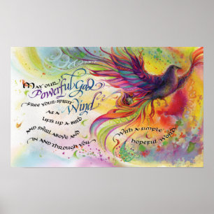 Krachtige God, 20 x 12,5 inch, afdrukken Poster