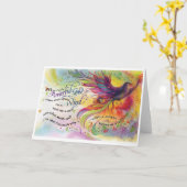 Krachtige God/Wind, vouwbaar Wenskaart, 5"x7" Kaart (Gele Bloem)