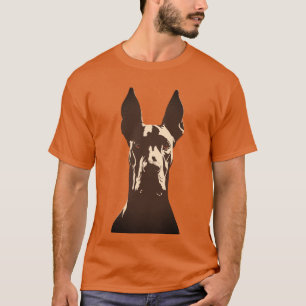 Krachtige Grote Daneshond Zwart en Oranje Hond T-shirt