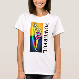 Krachtige gymnast t-shirt
