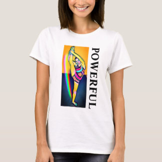 Krachtige gymnast t-shirt