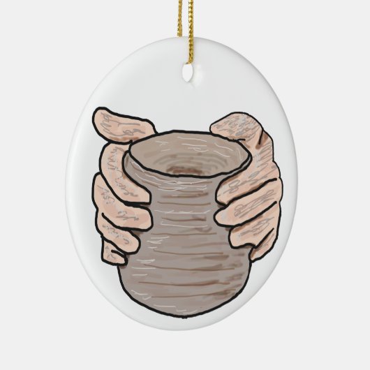 Krachtige handen keramisch ornament (Rechts)