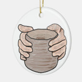 Krachtige handen keramisch ornament (Links)
