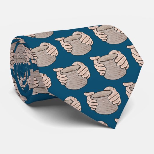 Krachtige handen stropdas (Opgerold)