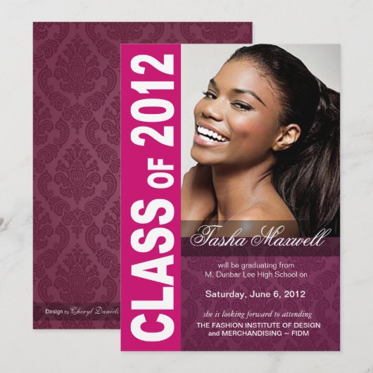 Krachtige, hippe aankondiging van eindexamenfoto's (Voorkant / Achterkant)