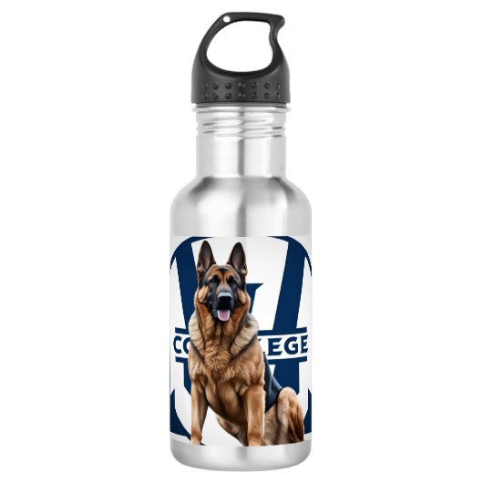 Krachtige hond: Duitse herder Waterfles (Voorkant)