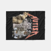 Krachtige Katten Autisme Meme Fleece Deken (Voorkant (Horizontaal))