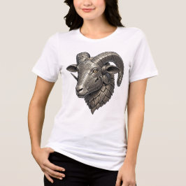 Krachtige Keltische zilveren ramskop met knooppatr Tri-Blend Shirt
