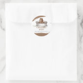 Krachtige, keramische, artistieke, handgemaakte sc ronde sticker (Tas)