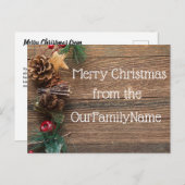 Krachtige kerstbeker past Briefkaart aan (Voorkant / Achterkant)