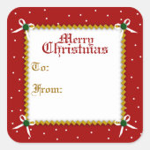 Krachtige kerstcadeau Label Sticker (Voorkant)