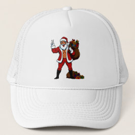 Krachtige Kerstman Vredesteken! Gescheurde Buikspi Trucker Pet