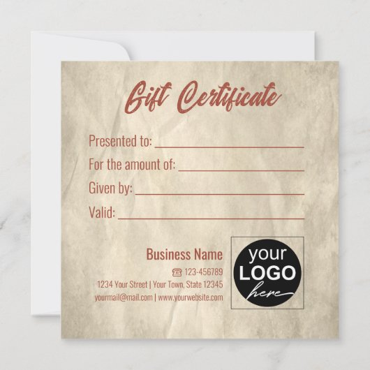 Krachtige kettingdragende pen Kaart met cadeau (Achterkant)