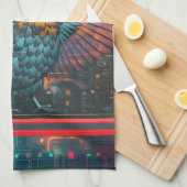 Krachtige Kip Theedoek (Quarter Fold)