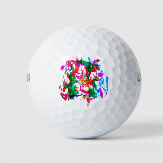 Krachtige kleuren golfballen (Voorkant)