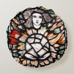 Krachtige kleuren rond polyesterkussens rond kussen