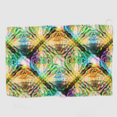 Krachtige kleurrijke textuur, abstracte vierkantje golfhanddoek (Horizontaal)