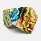 Krachtige kleurrijke textuur, abstracte vierkantje stropdas (Opgerold)