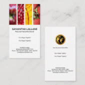 Krachtige kleurrijke voedingsbodemtrainer visitekaartje (Voorkant / Achterkant)