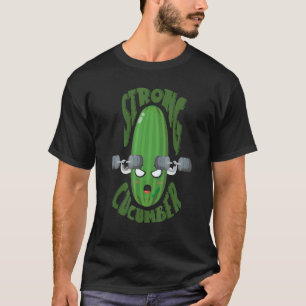 Krachtige Komkommer Vegetarische Groenten Veganisc T-shirt