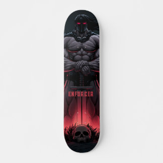 Krachtige krijger met zwaard en schedel fantasy persoonlijk skateboard