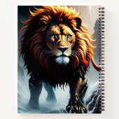 Krachtige leeuw die over water loopt notitieboek (Achterkant)