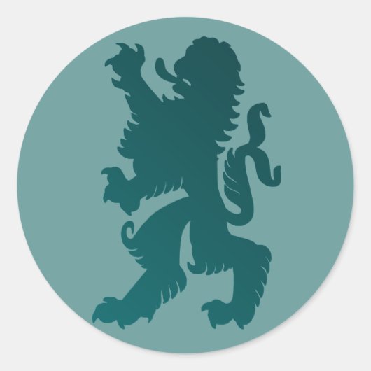 Krachtige Leeuw Sticker (Voorkant)