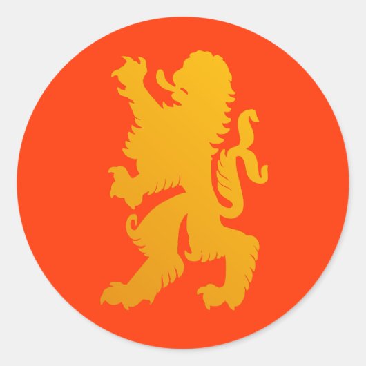 Krachtige Leeuw Sticker (Voorkant)