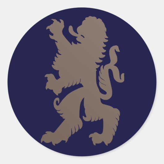 Krachtige Leeuw Sticker (Voorkant)