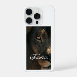 Krachtige Leeuwen Oog Sterkte en Moed iPhone/Samsu iPhone 15 Pro Case