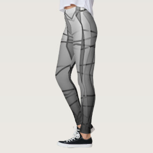 Krachtige Leggings van het Grijze Geometrische Mes
