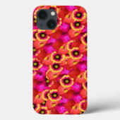 Krachtige levendige hippie mixt bloemen achtergron Case-Mate iPhone case (Achterkant)
