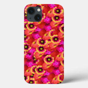 Krachtige levendige hippie mixt bloemen achtergron Case-Mate iPhone case