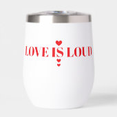Krachtige Liefde Is Luid Hart Typografie Valentijn (Voorkant)