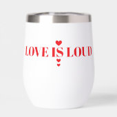 Krachtige Liefde Is Luid Hart Typografie Valentijn (Achterkant)