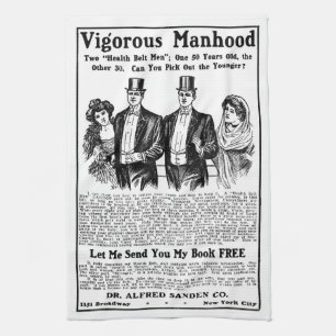 Krachtige manhood keukenhanddoek