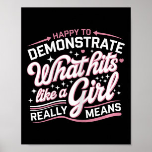 Krachtige Martial Arts Meisje Quote  Poster