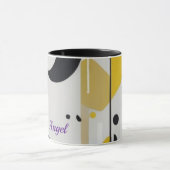 Krachtige mid-century modern abstracte geometrisch mok (Midden)