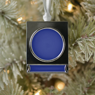 Krachtige minimale trouwuitnodiging in diepblauw verzilverd banner ornament