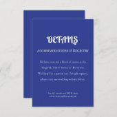 Krachtige, minimalistische huwelijksuitnodiging in informatiekaartje (Voorkant / Achterkant)