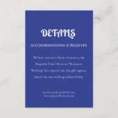 Krachtige, minimalistische huwelijksuitnodiging in informatiekaartje (Voorkant)