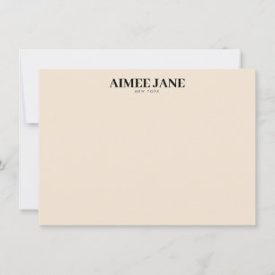 Krachtige Minimalistische Luxe Boutique Donker Ivo Notitiekaartje