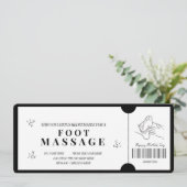 Krachtige Minimalistische Voetmassagebon Kaart (Staand voorkant)