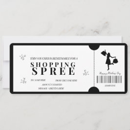 Krachtige Minimalistische Winkelcadeau Bon Kaart