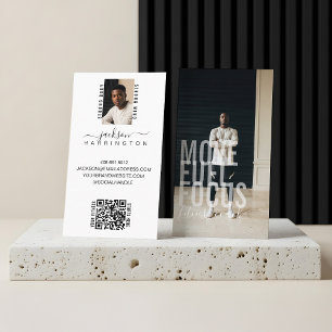 Krachtige moderne fitness coach personal trainer f visitekaartje